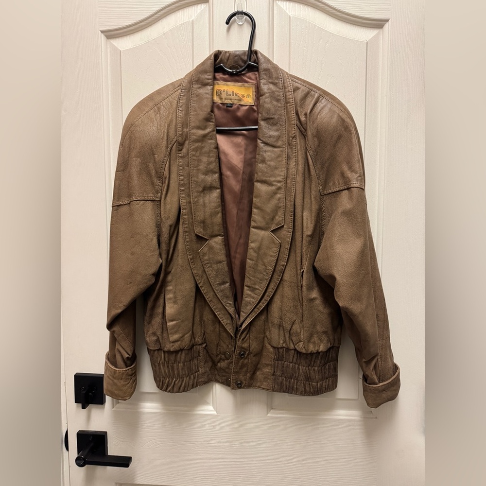 D’Linea leather jacket. Vintage 1990s.